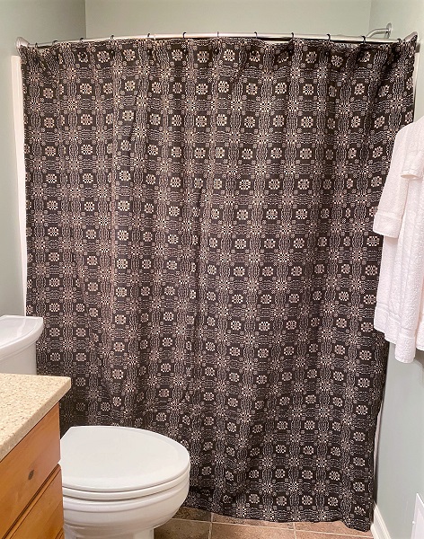 Details about   Central Park Gray Tan Leaf Shower Curtain Water Resistant Decorative Sweeping Fl 