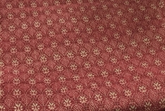 PACKSVILLE ROSE SAVANNAH CURTAIN - CRANBERRY/TAN 72" x 63"