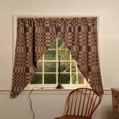 THE WESTBURY SAVANNAH CURTAIN BLACK/TAN 72" x 63"